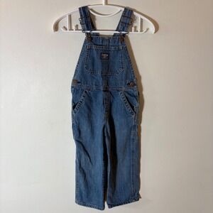 OshKosh B'gosh Vestbak Denim Overalls‎ Toddler 4 Carpenter Y2K